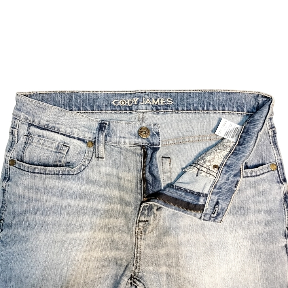 Cody James Western Light Wash Straight Leg Jeans 99% Cotton Size 34x32 - Picture 5 of 6